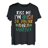 Kiss Me I'm Irish Or Drunk Kleeblatt St.Patrick's Day Bier T-Shirt