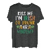 Kiss Me I'm Irish Or Drunk Kleeblatt St.Patrick's Day Bier T-Shirt