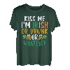 Kiss Me I'm Irish Or Drunk Kleeblatt St.Patrick's Day Bier T-Shirt