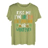 Kiss Me I'm Irish Or Drunk Kleeblatt St.Patrick's Day Bier T-Shirt