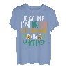 Kiss Me I'm Irish Or Drunk Kleeblatt St.Patrick's Day Bier T-Shirt