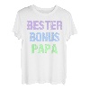 Herren Bester Bonus Papa Stiefvater Ersatzvater Adoption Vatertag T-Shirt