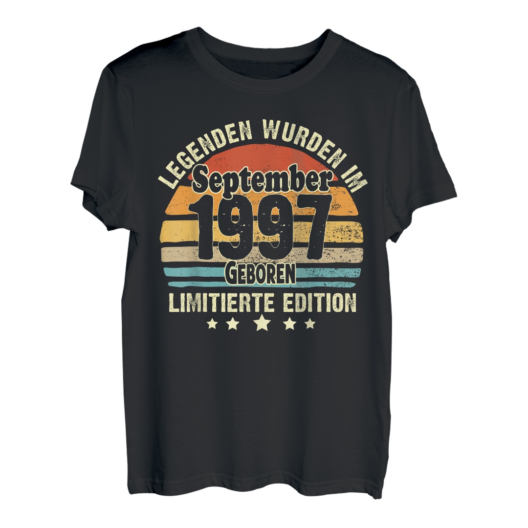 September 1997 Geburtstag 25 Jahre Lustig 25 Geburtstag T-Shirt