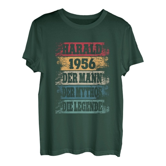Herren 66 Jahre Geburtstag Harald Mann Lustiges Geburtstagsoutfit T-Shirt