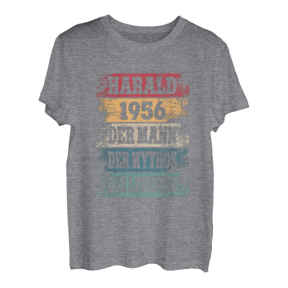 Herren 66 Jahre Geburtstag Harald Mann Lustiges Geburtstagsoutfit T-Shirt
