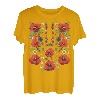 Rote Mohnblumen, Ukraine, niedliches Blumenmuster, ukrainischer Vyshyvanka-Stil T-Shirt