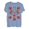 Rote Mohnblumen, Ukraine, niedliches Blumenmuster, ukrainischer Vyshyvanka-Stil T-Shirt