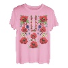 Rote Mohnblumen, Ukraine, niedliches Blumenmuster, ukrainischer Vyshyvanka-Stil T-Shirt
