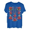 Rote Mohnblumen, Ukraine, niedliches Blumenmuster, ukrainischer Vyshyvanka-Stil T-Shirt