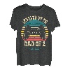 Papa ist wieder auf Dad of 2 aufgestiegen Dad Level freigeschaltet 2023 T-Shirt