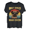 Deutscher Boxer Hund Welpe Retro Papa Vater Dad T-Shirt