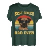 Deutscher Boxer Hund Welpe Retro Papa Vater Dad T-Shirt