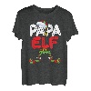 Herren Papa Elf Kostüm Familien Outfit Weihnachten Papa Pyjama Xmas T-Shirt