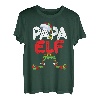 Herren Papa Elf Kostüm Familien Outfit Weihnachten Papa Pyjama Xmas T-Shirt