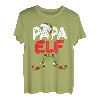 Herren Papa Elf Kostüm Familien Outfit Weihnachten Papa Pyjama Xmas T-Shirt