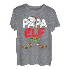 Herren Papa Elf Kostüm Familien Outfit Weihnachten Papa Pyjama Xmas T-Shirt