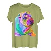 Shar Pei Pop Art buntes Porträt für Hundebesitzer T-Shirt