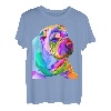 Shar Pei Pop Art buntes Porträt für Hundebesitzer T-Shirt