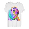 Shar Pei Pop Art buntes Porträt für Hundebesitzer T-Shirt