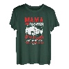 Mama & Tochter (rote Schrift) T-Shirt Geschenk Weihnachten