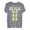 Schauen Sie sich mein Sixpack Bier Sechs Pack Gym Drinking Team Bier T-Shirt