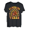 Thankful Vibes Regenbogen Truthahn Herbst Retro Groovy Thanksgiving T-Shirt