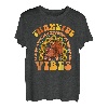 Thankful Vibes Regenbogen Truthahn Herbst Retro Groovy Thanksgiving T-Shirt