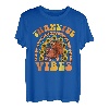 Thankful Vibes Regenbogen Truthahn Herbst Retro Groovy Thanksgiving T-Shirt