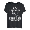 Ski Legenden sind im Februar geboren Geburtstag Jungs Mann T-Shirt