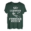 Ski Legenden sind im Februar geboren Geburtstag Jungs Mann T-Shirt