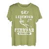 Ski Legenden sind im Februar geboren Geburtstag Jungs Mann T-Shirt