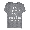 Ski Legenden sind im Februar geboren Geburtstag Jungs Mann T-Shirt