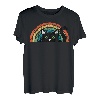 Vintage schwarze Katze Retro für Katzenliebhaber, Katzenmutter, Katzenvater T-Shirt