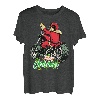 Weihnachtsdesign Weihnachtsmann auf einem Motorrad T-Shirt