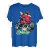 Weihnachtsdesign Weihnachtsmann auf einem Motorrad T-Shirt