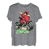 Weihnachtsdesign Weihnachtsmann auf einem Motorrad T-Shirt