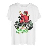 Weihnachtsdesign Weihnachtsmann auf einem Motorrad T-Shirt