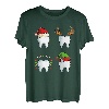 Zahn Santa Rentier Elf Weihnachten Pyjama Cool X-Mas Zahnarzt T-Shirt