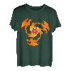 Feuer Drache W20 Würfel Fantasy Rollenspiel Brettspiel Shirt