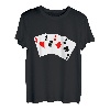 Kartenspiel Karten Straight Flush Pokerspieler Poker Karten T-Shirt