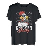 Lustiger Cartoon-Sonnenbrille, Motiv: Huhn und Papa, Gelb T-Shirt
