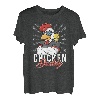 Lustiger Cartoon-Sonnenbrille, Motiv: Huhn und Papa, Gelb T-Shirt