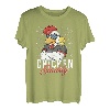 Lustiger Cartoon-Sonnenbrille, Motiv: Huhn und Papa, Gelb T-Shirt