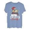 Lustiger Cartoon-Sonnenbrille, Motiv: Huhn und Papa, Gelb T-Shirt