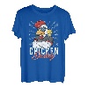 Lustiger Cartoon-Sonnenbrille, Motiv: Huhn und Papa, Gelb T-Shirt