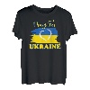 Pray for Ukraine Ukrainische Flagge Herz T-Shirt