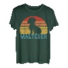 Vintage Malteser Hunde Hunderasse Hundeliebhaber Hund T-Shirt