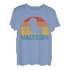 Vintage Malteser Hunde Hunderasse Hundeliebhaber Hund T-Shirt