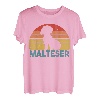 Vintage Malteser Hunde Hunderasse Hundeliebhaber Hund T-Shirt