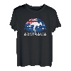 Patriotisches australisches Känguru Australien Flagge T-Shirt